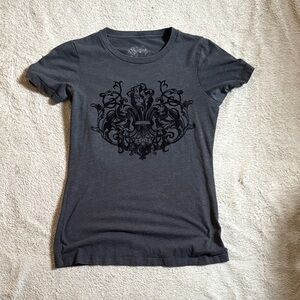 Elegant Black Graphic Women's Top